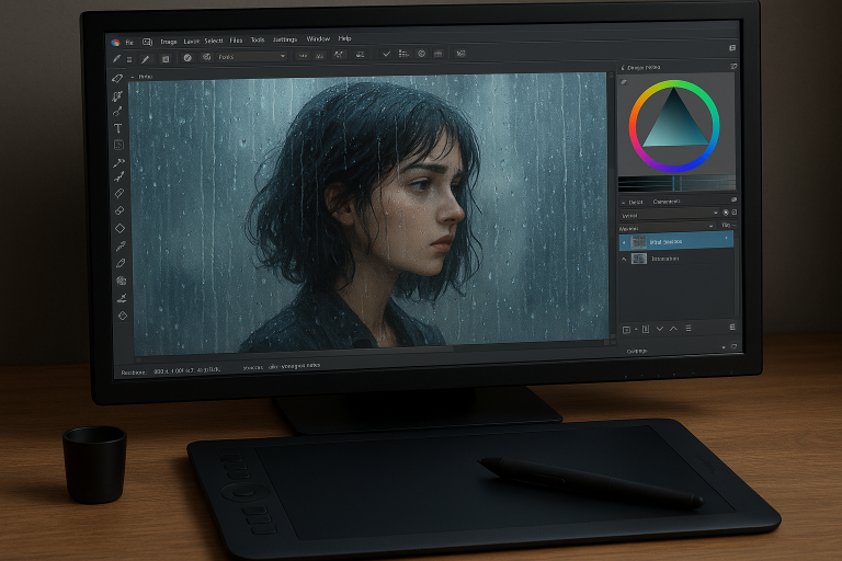 Image de couverture pour l’article "Rain Texture Krita Mastery Guide for Realistic Digital Painting"